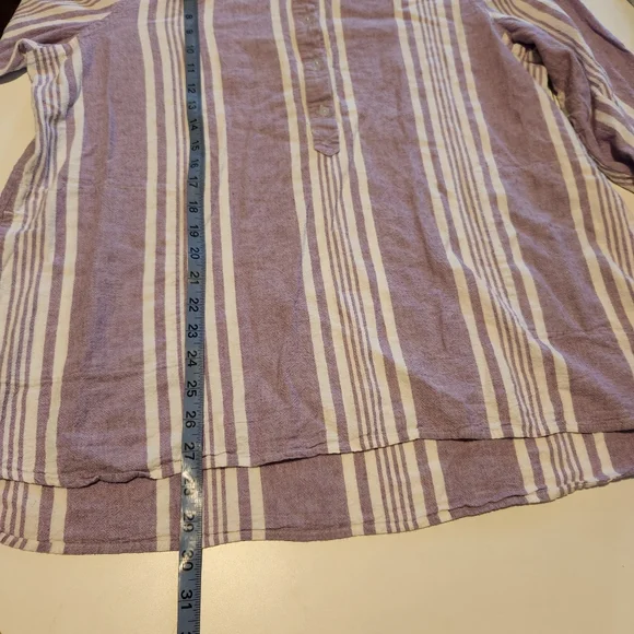 Denim & Co Striped Yarn Dyed Woven Shirt - Picture 3 of 11